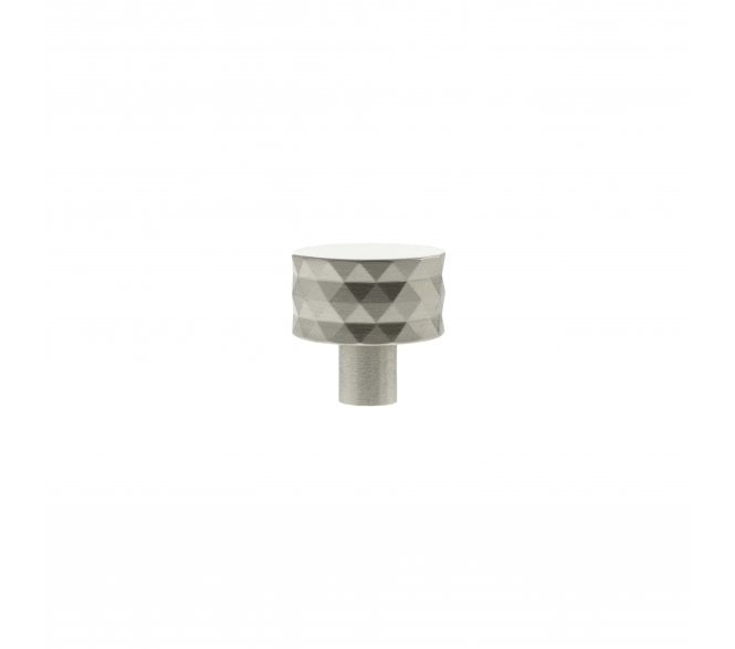 Millhouse Brass MHCD1530SN Chrysler Diamond Cut Cabinet Knob - 32mm - Satin Nickel