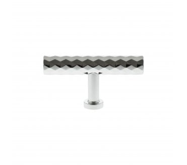 Millhouse Brass MHCD1675PC Chrysler Diamond Cut T-Bar Cabinet Knob - 75mm - Polished Chrome