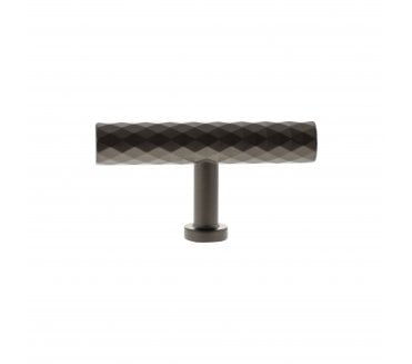 Millhouse Brass MHCD1675UDB Chrysler Diamond Cut T-Bar Cabinet Knob - 75mm - Urban Dark Bronze