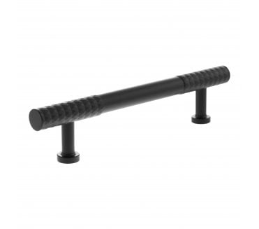 Millhouse Brass MHCD17 Chrysler Diamond Cut T-Bar Cabinet Pull Handles - Matt Black