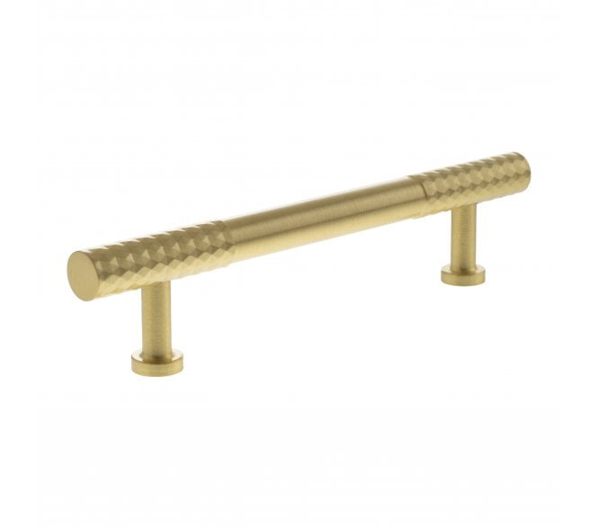 Millhouse Brass MHCD17 Chrysler Diamond Cut T-Bar Cabinet Pull Handles - Satin Brass