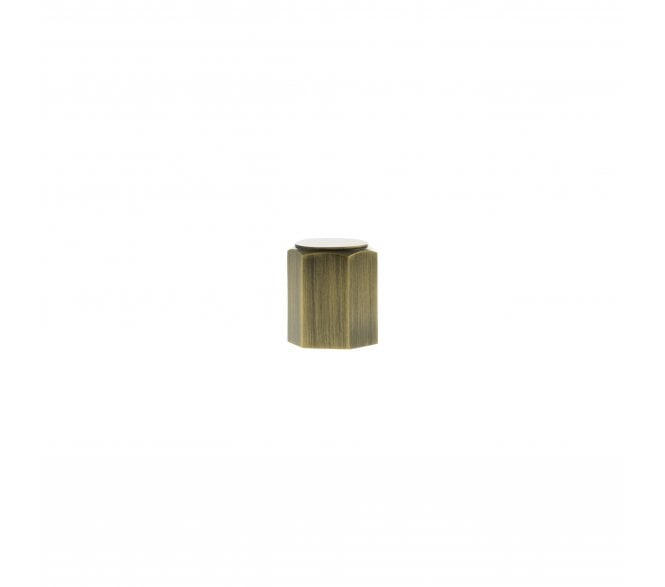 Millhouse Brass MHCH1 Pennington Hexagonal Cylinder Cabinet Knob - 20mm - Antique Brass