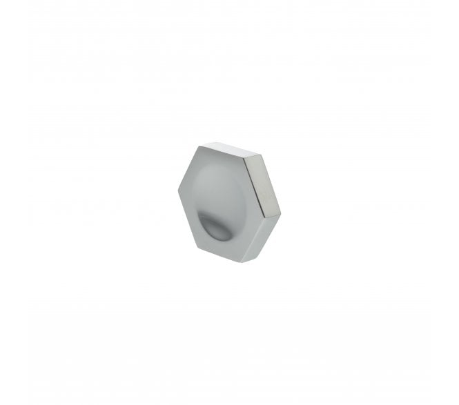 Millhouse Brass MHCH1338PC Pennington Hexagonal Button Cabinet Knob - 44mm - Polished Chrome