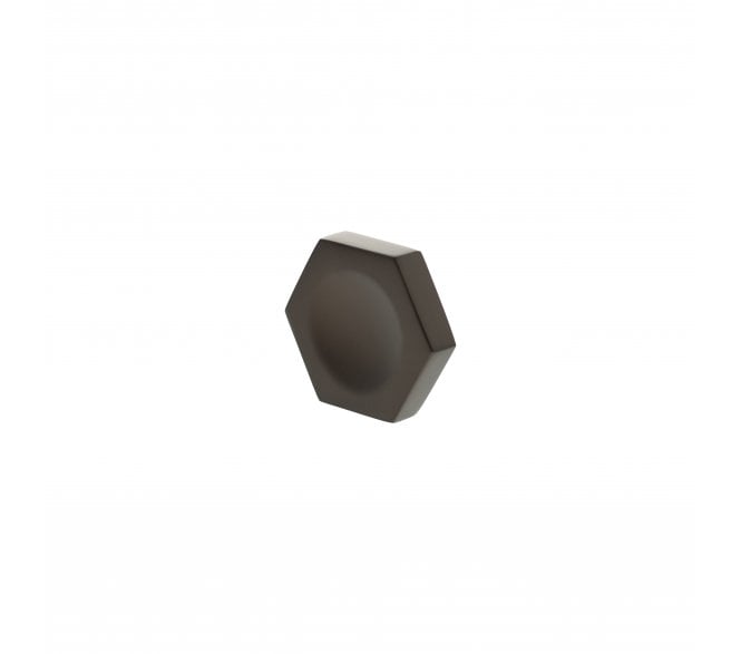 Millhouse Brass MHCH1338UDB Pennington Hexagonal Button Cabinet Knob - 44mm - Urban Dark Bronze