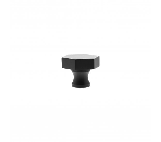 Millhouse Brass MHCH1532MB Pennington Hexagonal Cabinet Knob - 32mm - Matt Black