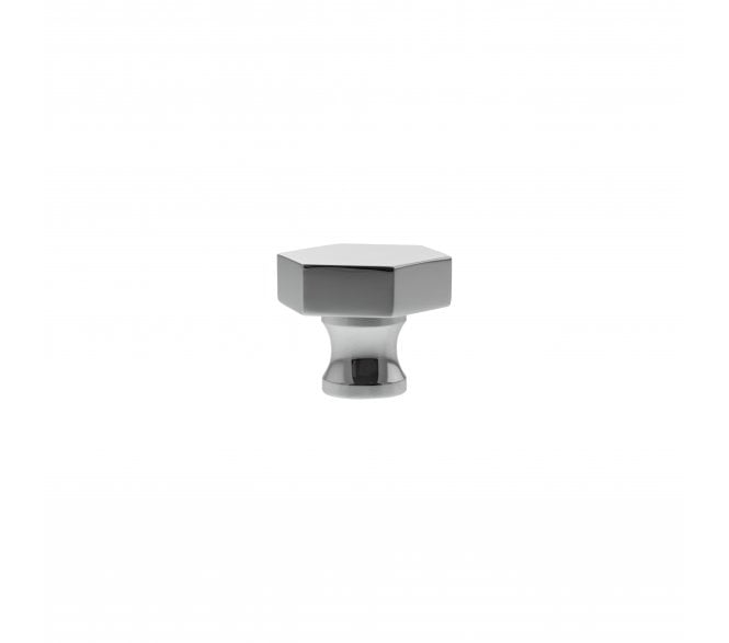 Millhouse Brass MHCH1532PC Pennington Hexagonal Cabinet Knob - 32mm - Polished Chrome