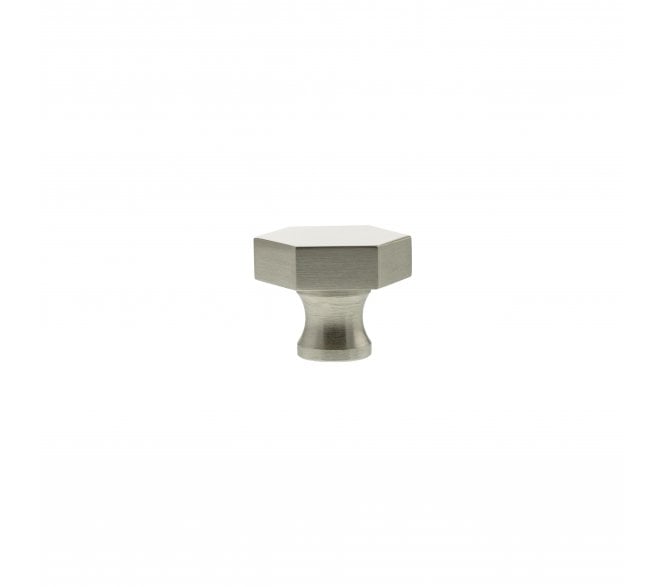Millhouse Brass MHCH1532SN Pennington Hexagonal Cabinet Knob - 32mm - Satin Nickel