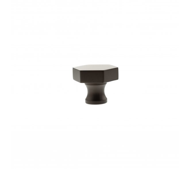 Millhouse Brass MHCH1532UDB Pennington Hexagonal Cabinet Knob - 32mm - Urban Dark Bronze