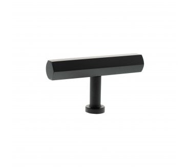 Millhouse Brass MHCH1675MB Pennington Hexagonal T-Bar Cabinet Knob - 75mm - Matt Black