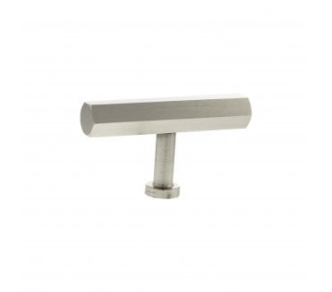 Millhouse Brass MHCH1675SN Pennington Hexagonal T-Bar Cabinet Knob - 75mm - Satin Nickel