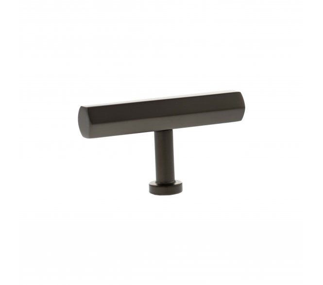 Millhouse Brass MHCH1675UDB Pennington Hexagonal T-Bar Cabinet Knob - 75mm - Urban Dark Bronze