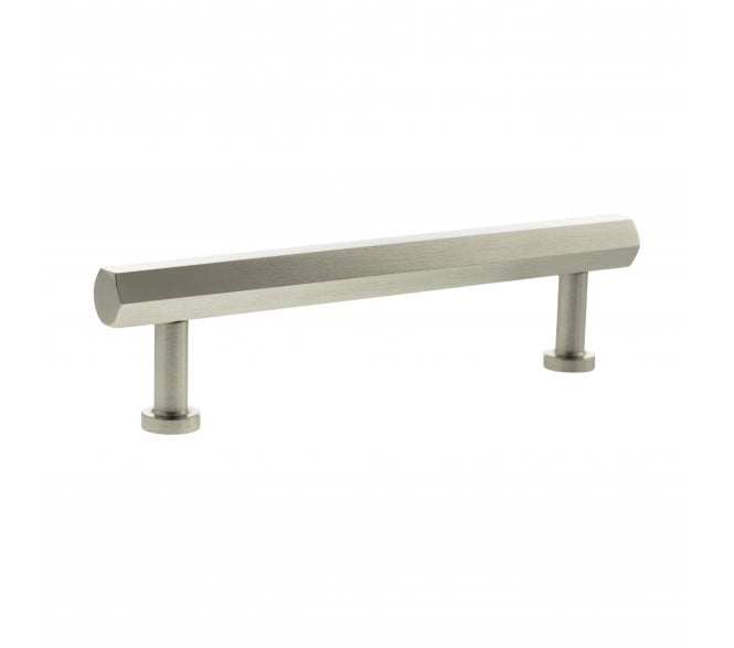 Millhouse Brass MHCH17 Pennington Hexagonal T-Bar Cabinet Pull Handles - Satin Nickel