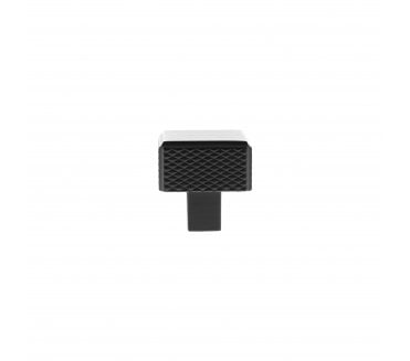 Millhouse Brass MHCK1230MB Eiffel Knurled Square Cabinet Knob - 50x50mm - Matt Black