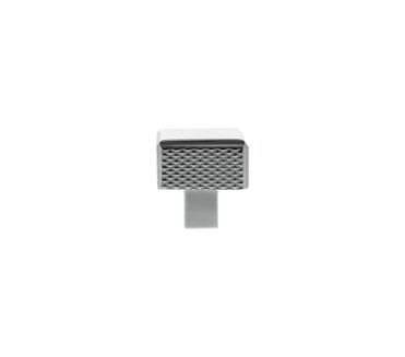 Millhouse Brass MHCK1230PC Eiffel Knurled Square Cabinet Knob - 50x50mm - Polished Chrome