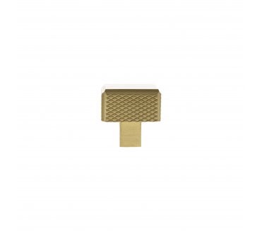 Millhouse Brass MHCK1230SB Eiffel Knurled Square Cabinet Knob - 50x50mm - Satin Brass