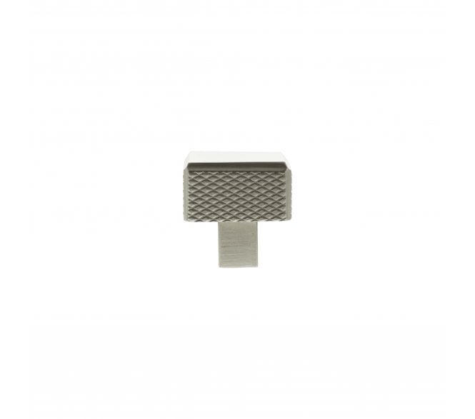 Millhouse Brass MHCK1230SN Eiffel Knurled Square Cabinet Knob - 50x50mm - Satin Nickel