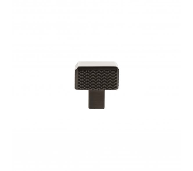 Millhouse Brass MHCK1230UDB Eiffel Knurled Square Cabinet Knob - 50x50mm - Urban Dark Bronze