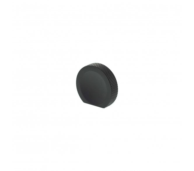 Millhouse Brass MHCK1338MB Eiffel Knurled Button Cabinet Knob - 44mm - Matt Black
