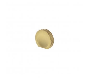 Millhouse Brass MHCK1338SB Eiffel Knurled Button Cabinet Knob - 44mm - Satin Brass