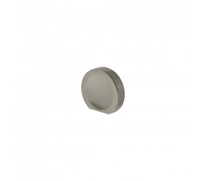 Millhouse Brass MHCK1338SN Eiffel Knurled Button Cabinet Knob - 44mm - Satin Nickel