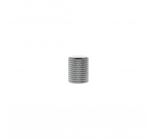 Millhouse Brass MHCK1420PC Eiffel Knurled Cylinder Cabinet Knob - 20mm - Polished Chrome