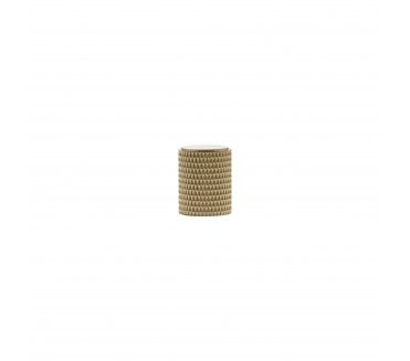 Millhouse Brass MHCK1420SB Eiffel Knurled Cylinder Cabinet Knob - 20mm - Satin Brass