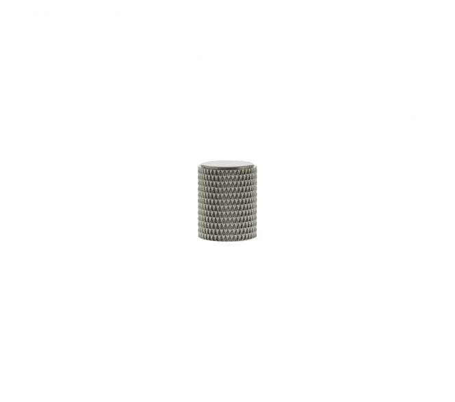 Millhouse Brass MHCK1420SN Eiffel Knurled Cylinder Cabinet Knob - 20mm - Satin Nickel