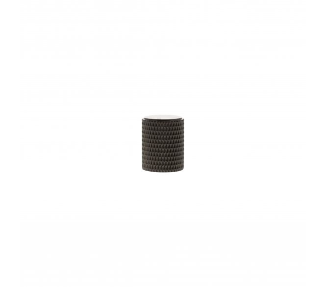 Millhouse Brass MHCK1420UDB Eiffel Knurled Cylinder Cabinet Knob - 20mm - Urban Dark Bronze