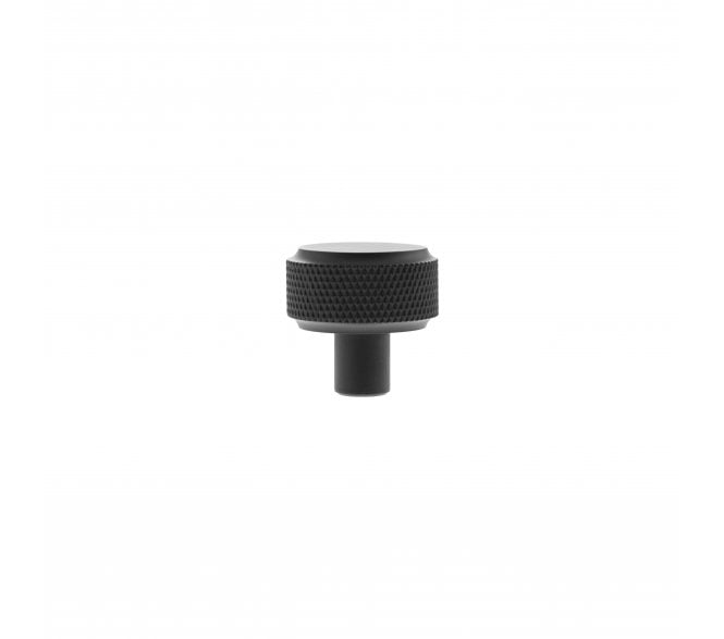 Millhouse Brass MHCK1532MB Eiffel Knurled Round Cabinet Knob - 32mm - Matt Black