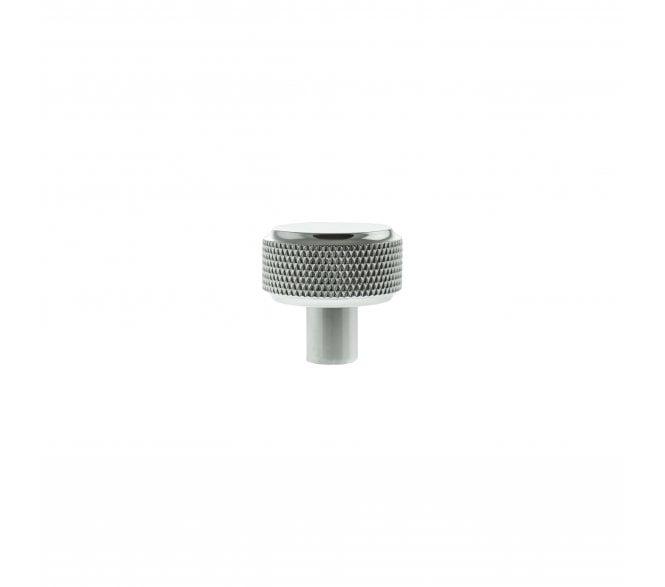 Millhouse Brass MHCK1532PC Eiffel Knurled Round Cabinet Knob - 32mm - Polished Chrome