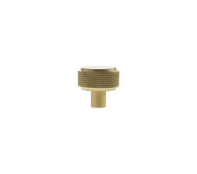 Millhouse Brass MHCK1532SB Eiffel Knurled Round Cabinet Knob - 32mm - Satin Brass