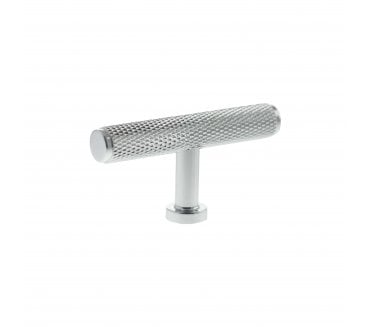 Millhouse Brass MHCK1675PC Eiffel Knurled T-Bar Cabinet Knob - 75mm - Polished Chrome