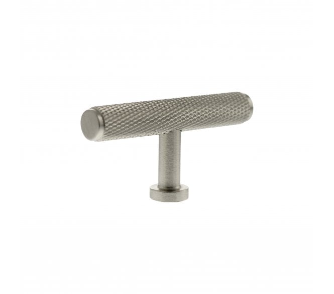 Millhouse Brass MHCK1675SN Eiffel Knurled T-Bar Cabinet Knob - 75mm - Satin Nickel