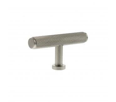Millhouse Brass MHCK1675SN Eiffel Knurled T-Bar Cabinet Knob - 75mm - Satin Nickel