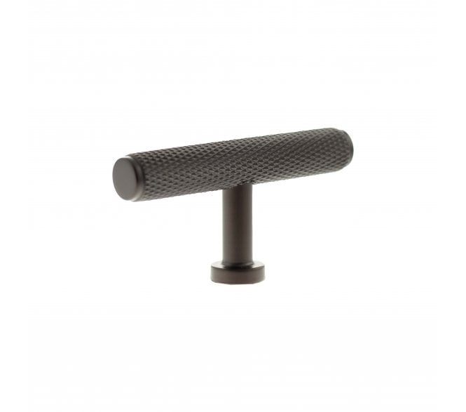 Millhouse Brass MHCK1675UDB Eiffel Knurled T-Bar Cabinet Knob - 75mm - Urban Dark Bronze
