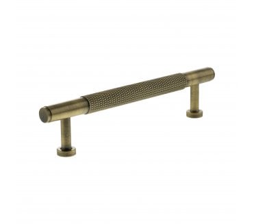 Millhouse Brass MHCK17 Eiffel Knurled T-Bar Cabinet Pull Handles - Antique Brass
