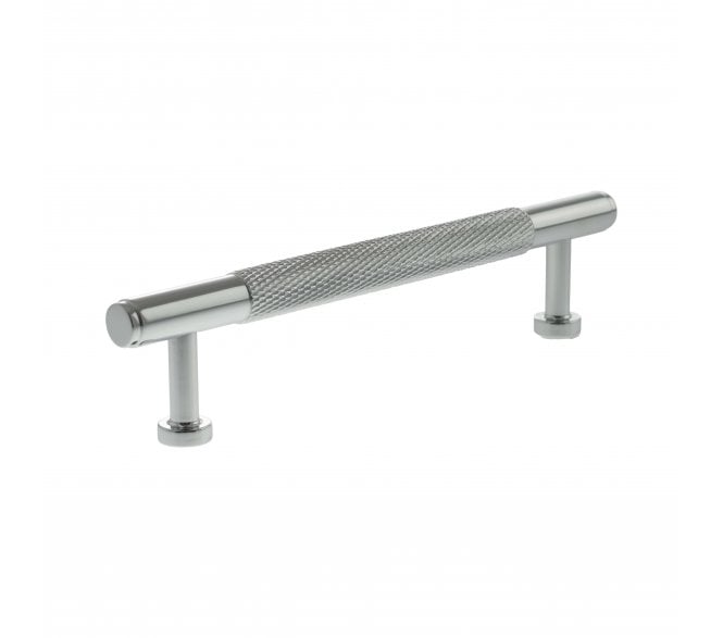 Millhouse Brass MHCK17 Eiffel Knurled T-Bar Cabinet Pull Handles - Polished Chrome