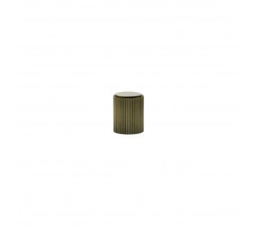 Millhouse Brass MHCL1 Battersea Linear Cylinder Cabinet Knob - 20mm - Antique Brass