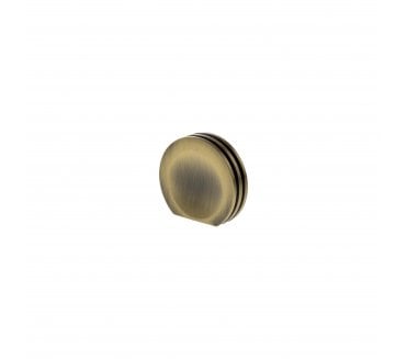 Millhouse Brass MHCL1338AB Battersea Linear Button Cabinet Knob - 38mm - Antique Brass