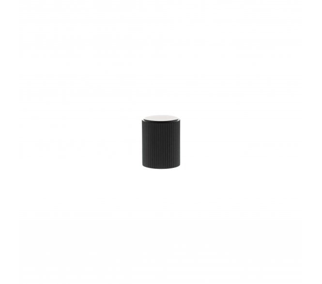 Millhouse Brass MHCL1420MB Battersea Linear Cylinder Cabinet Knob - 20mm - Matt Black