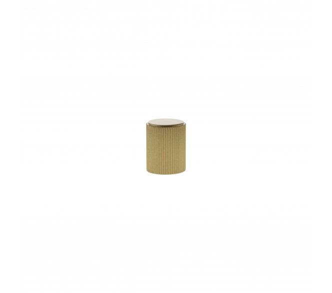 Millhouse Brass MHCL1420SB Battersea Linear Cylinder Cabinet Knob - 20mm - Satin Brass