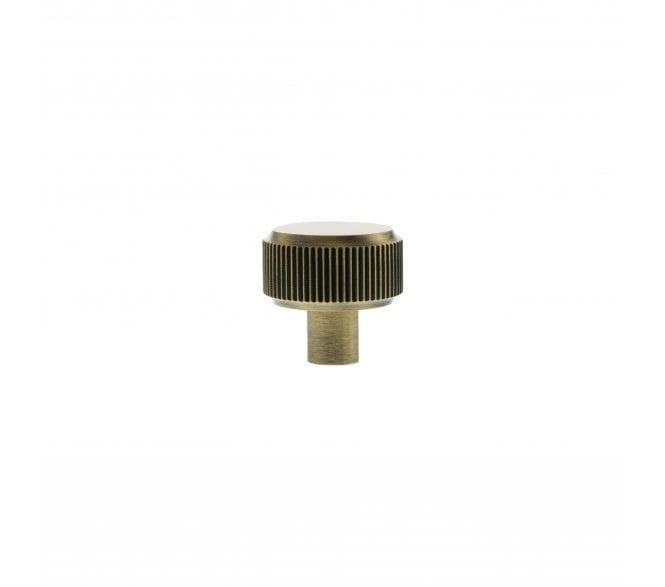 Millhouse Brass MHCL1532AB Battersea Linear Round Cabinet Knob - 32mm - Antique Brass