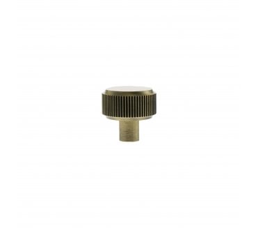 Millhouse Brass MHCL1532AB Battersea Linear Round Cabinet Knob - 32mm - Antique Brass