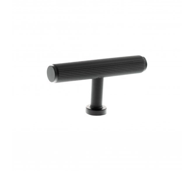 Millhouse Brass MHCL1675MB Battersea Linear T-Bar Cabinet Knob - 75mm - Matt Black