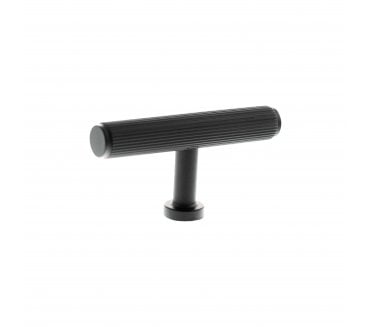 Millhouse Brass MHCL1675MB Battersea Linear T-Bar Cabinet Knob - 75mm - Matt Black