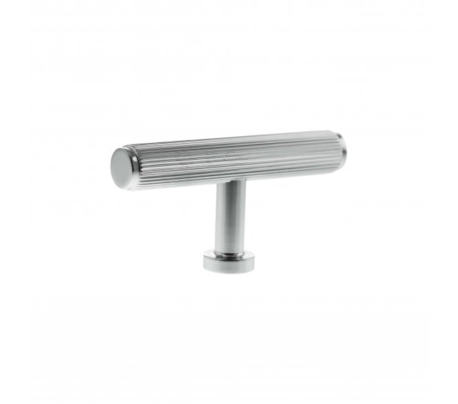 Millhouse Brass MHCL1675PC Battersea Linear T-Bar Cabinet Knob - 75mm - Polished Chrome