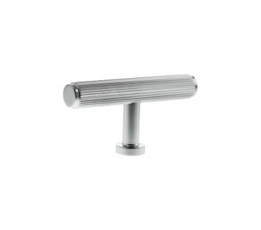 Millhouse Brass MHCL1675PC Battersea Linear T-Bar Cabinet Knob - 75mm - Polished Chrome