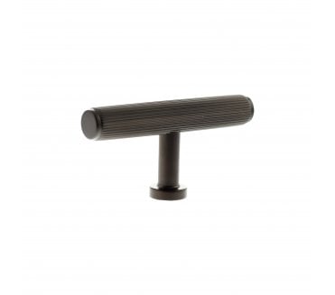 Millhouse Brass MHCL1675UDB Battersea Linear T-Bar Cabinet Knob - 75mm - Urban Dark Bronze