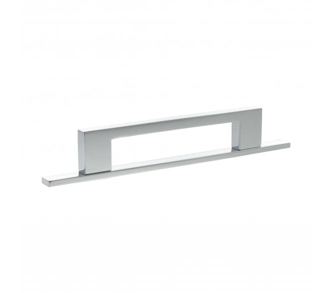 Millhouse Brass MHCNB17 Empire Slim Cabinet Pull Handles On Backplate - Polished Chrome