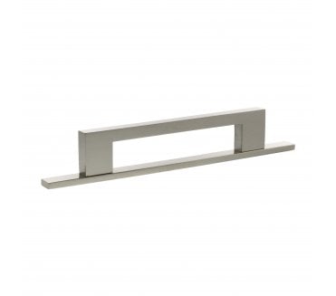 Millhouse Brass MHCNB17 Empire Slim Cabinet Pull Handles On Backplate - Satin Nickel